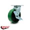 Service Caster 6 Inch Red Poly on Cast Iron Swivel Caster with Ball Bearing and Brake SCC SCC-30CS620-PUB-RS-TLB - alternate 3